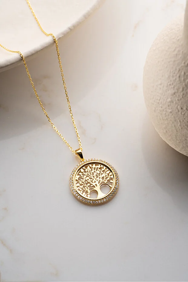 925 Ayar Gümüş Hayat Ağacı Kolye